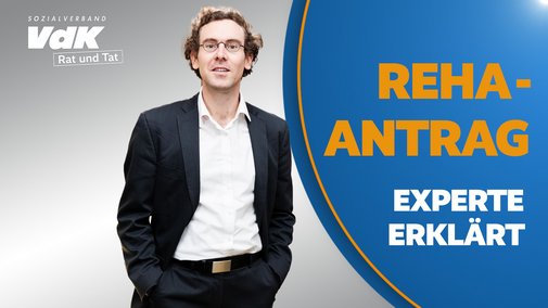 Reha-Antrag - Experte erklärt Thumbnail für das Video mit einem Bild von Daniel Overdiek und dem Text "Reha-Antrag - Experte erklärt"