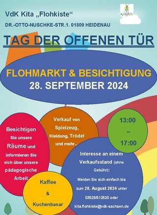 Plakat mit allen Informationen zum "Tag der offenen Tür"