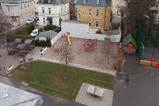 Hortgelände von oben