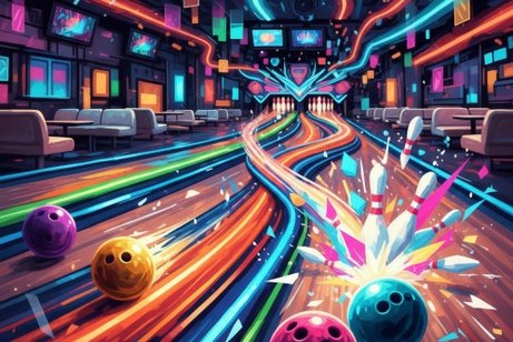 stilisierte Bowlingbahn