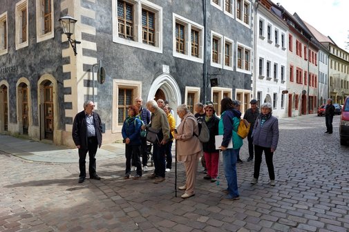 Stadtführung Gruppe von Teilnehmern an der Stadtführung in Pirna
